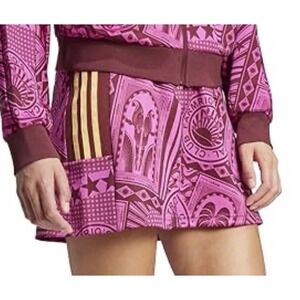 Adidas x FARM Rio Tropical Club Skirt Lucid Fuchsia Pink JD6313 Womens XS New